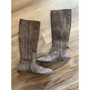 Lamica Women's Brown Suede Boot Davos Gomma Sole Size 38‎ Made In Italy